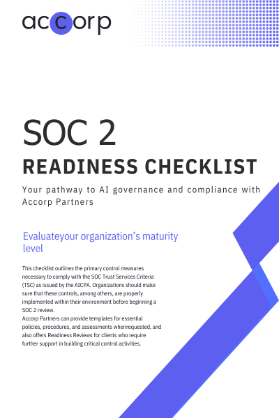 SOC 2 compliance roadmap and readiness checklist graphic showing audit milestones